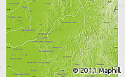 Physical Map of San Pedro del Parana