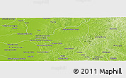 Physical Panoramic Map of San Pedro del Parana