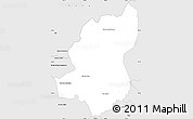 Silver Style Simple Map of San Pedro del Parana
