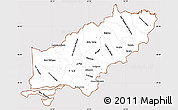 Classic Style Simple Map of Itapua, cropped outside