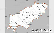 Gray Simple Map of Itapua, cropped outside