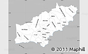 Gray Simple Map of Itapua, single color outside