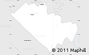 Silver Style Simple Map of Trinidad