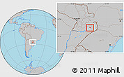 Gray Location Map of Yatytay