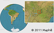 Satellite Location Map of Yatytay