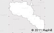 Silver Style Simple Map of Yatytay, cropped outside