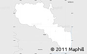 Silver Style Simple Map of Yatytay