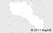 Silver Style Simple Map of Yatytay, single color outside