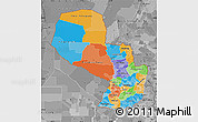 Political Map of Paraguay, desaturated