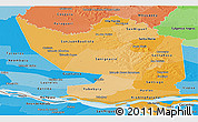 Political Shades Panoramic Map of Misiones