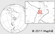 Blank Location Map of San Juan Bautista