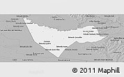 Gray Panoramic Map of San Juan Bautista