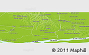 Physical Panoramic Map of Santiago