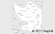 Silver Style Simple Map of Misiones