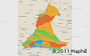 Political 3D Map of Neembucu, shaded relief outside