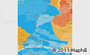 Political Shades 3D Map of Neembucu