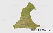 Satellite 3D Map of Neembucu, cropped outside