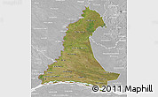 Satellite 3D Map of Neembucu, lighten, desaturated