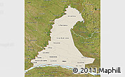 Shaded Relief 3D Map of Neembucu, satellite outside