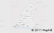 Silver Style 3D Map of Neembucu, single color outside