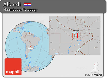 Gray Location Map of Alberdi