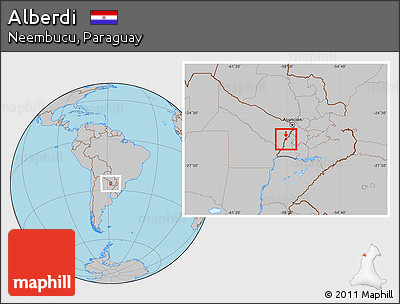 Gray Location Map of Alberdi