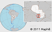 Gray Location Map of Alberdi, highlighted country, highlighted parent region, within the entire country