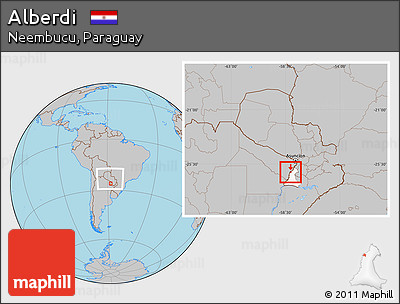 Gray Location Map of Alberdi, highlighted parent region, within the entire country