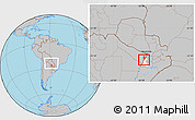 Gray Location Map of Alberdi, highlighted parent region, within the entire country