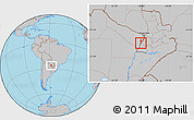 Gray Location Map of Alberdi