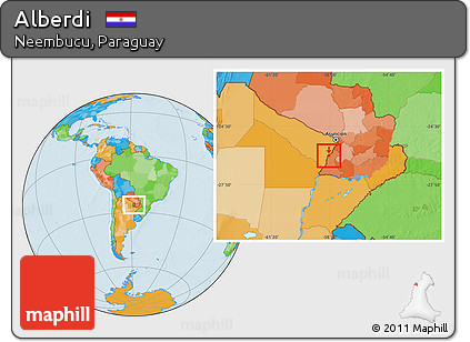 Political Location Map of Alberdi