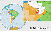 Political Location Map of Alberdi, highlighted country