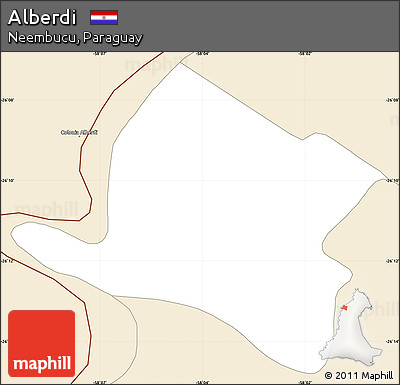 Classic Style Simple Map of Alberdi