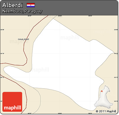 Classic Style Simple Map of Alberdi