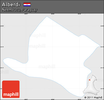 Silver Style Simple Map of Alberdi, single color outside