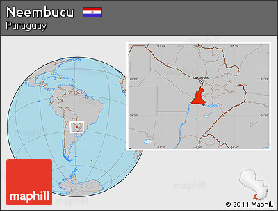 Gray Location Map of Neembucu