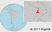 Gray Location Map of Neembucu