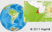 Physical Location Map of Neembucu, highlighted country