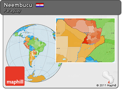 Political Location Map of Neembucu