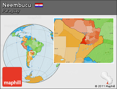 Political Location Map of Neembucu