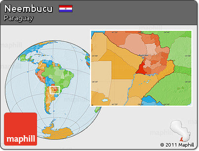 Political Location Map of Neembucu
