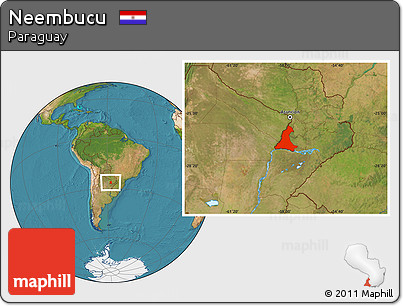 Satellite Location Map of Neembucu