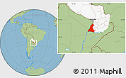 Savanna Style Location Map of Neembucu, highlighted country