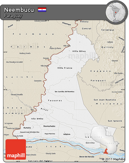 Classic Style Map of Neembucu