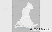 Gray Map of Neembucu, single color outside