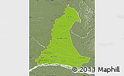 Physical Map of Neembucu, semi-desaturated