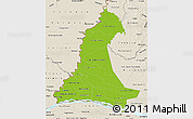 Physical Map of Neembucu, shaded relief outside