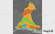 Political Map of Neembucu, darken, desaturated