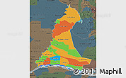 Political Map of Neembucu, darken, semi-desaturated