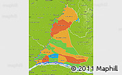 Political Map of Neembucu, physical outside